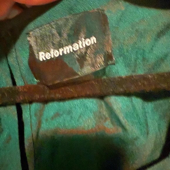 Reformation Forest Green Mini Dress - Picture 6 of 7